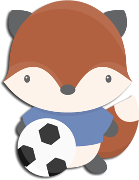 Cute Soccer Fox SVG