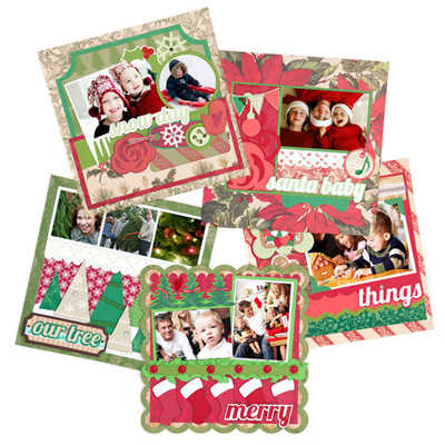 Christmas Scrapbook Pages SVG Kit