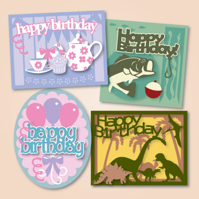 Happy Birthday Cards SVG Kit