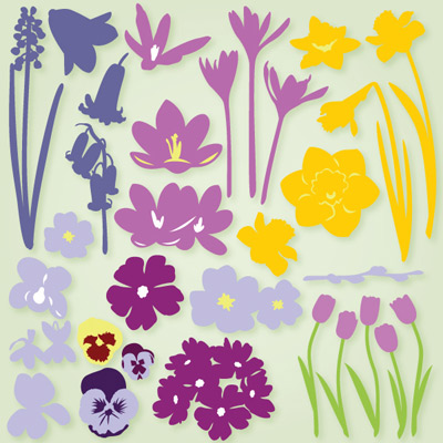 Organic Spring Flowers SVG Collection